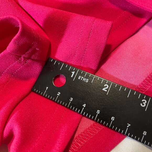 Women's High-Waisted Paper bag Shorts With Belt Bright Pink Large - Picture 9 of 9